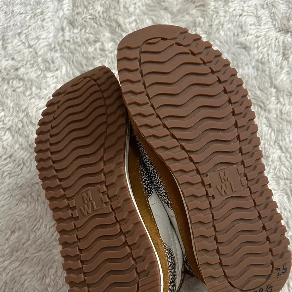 Madewell Deer Patterned Athletic Leather Cowhair Sneakers Pinterest